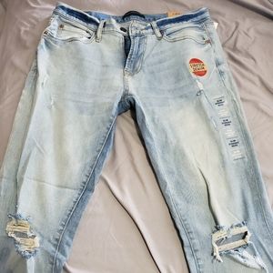 Aeropostale Slim Straight Leg Distressed Jeans